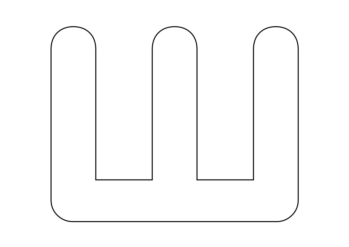 S трафарет для вырезания