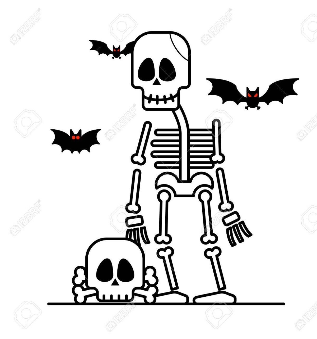 Скелет из бумаги