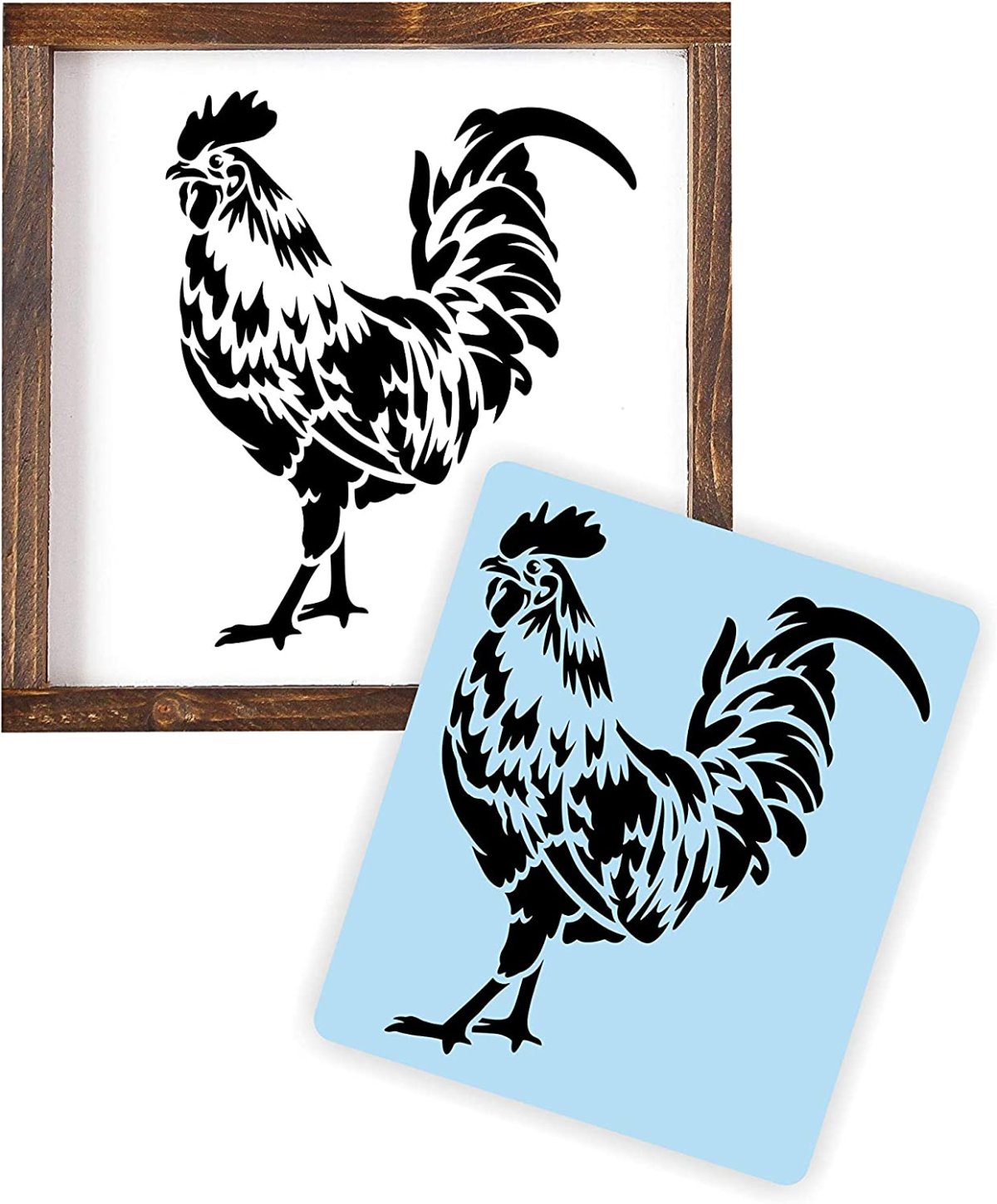 Петушок трафарет