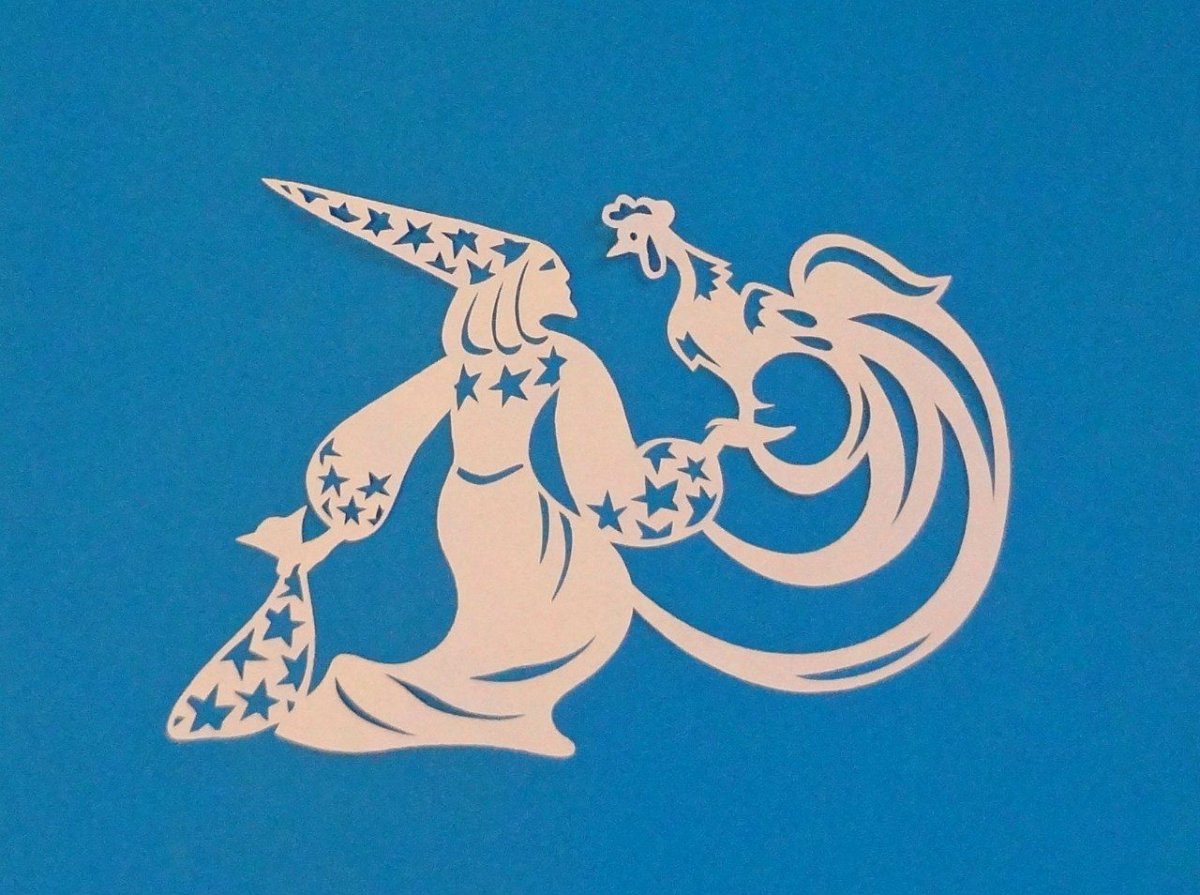 Золотой петушок для вырезания