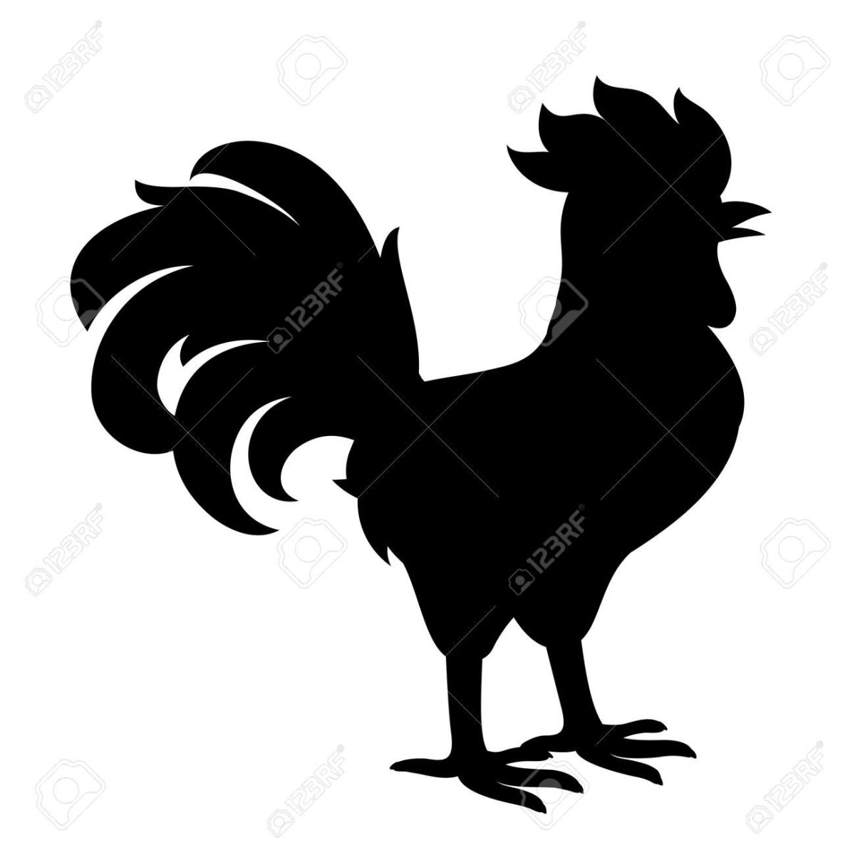 Трафарет петушок двухсторонний