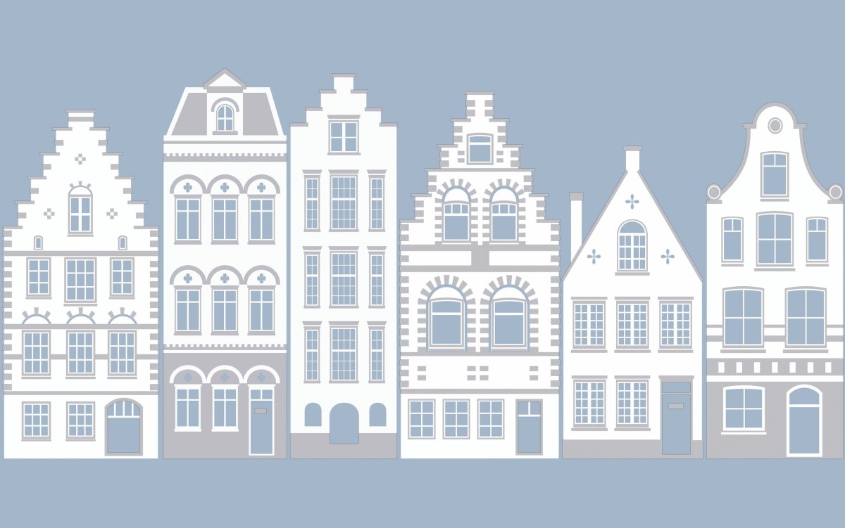 Силуэт крыши города