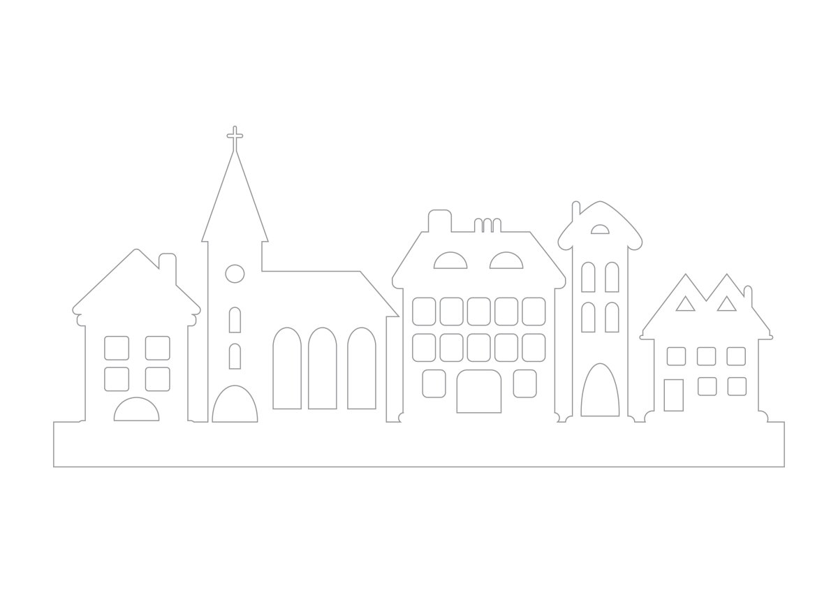 Силуэт городских домов