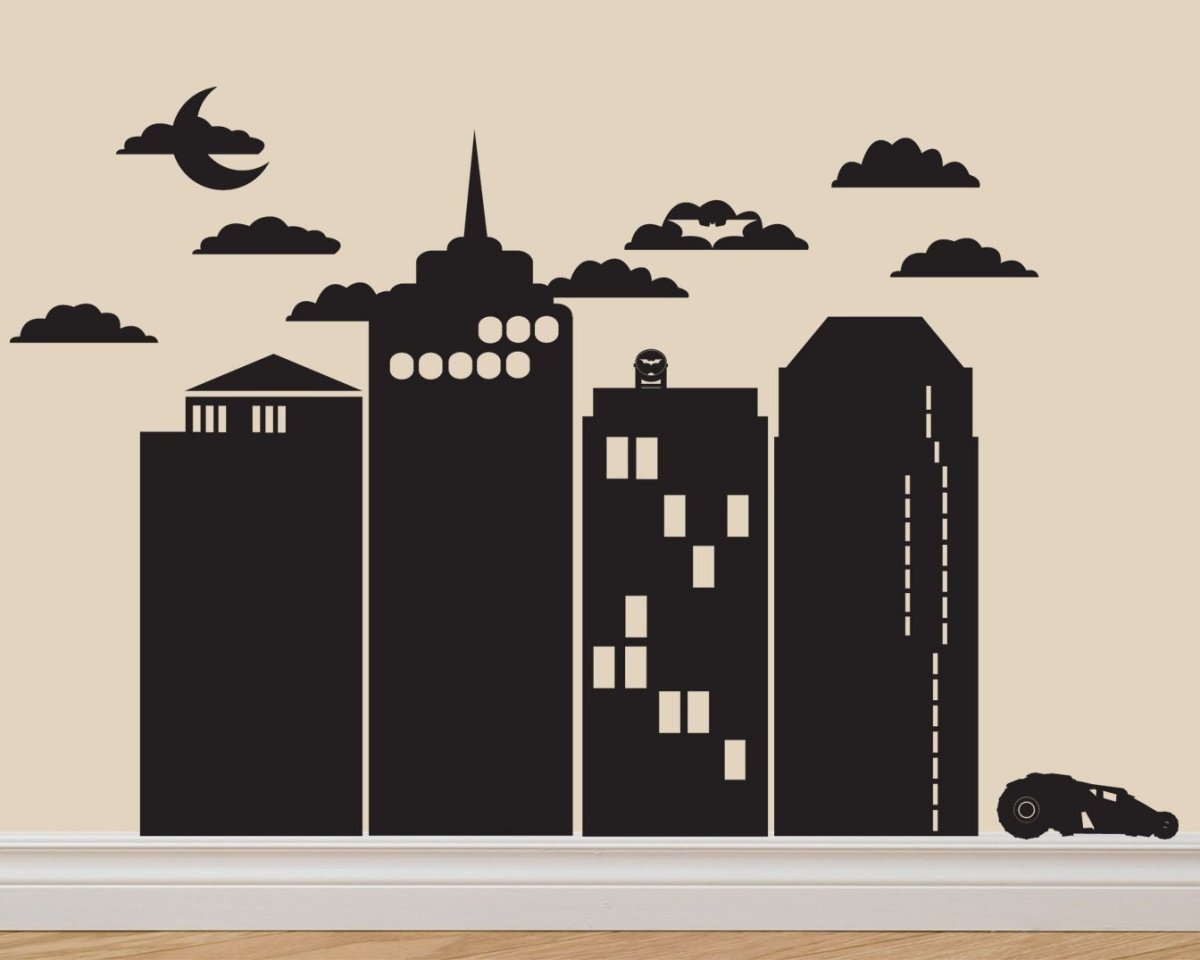 Новогодние силуэты домов