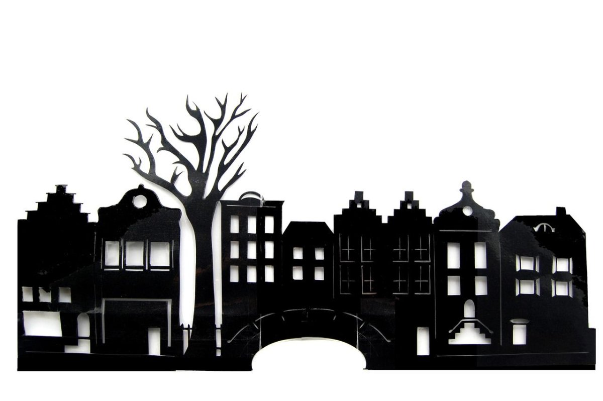 Трафарет домика для вырезания