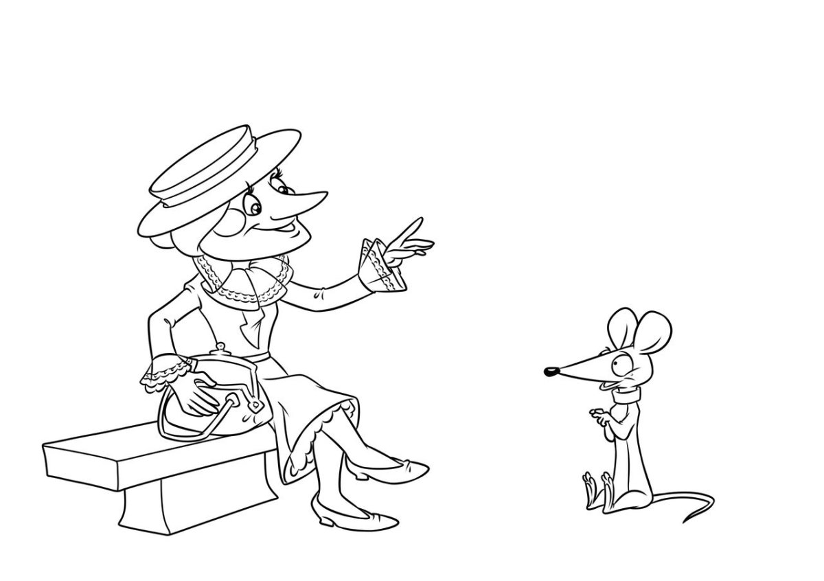 Шапокляк раскраска