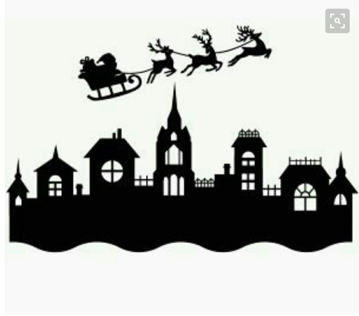 Трафареты на окна домики