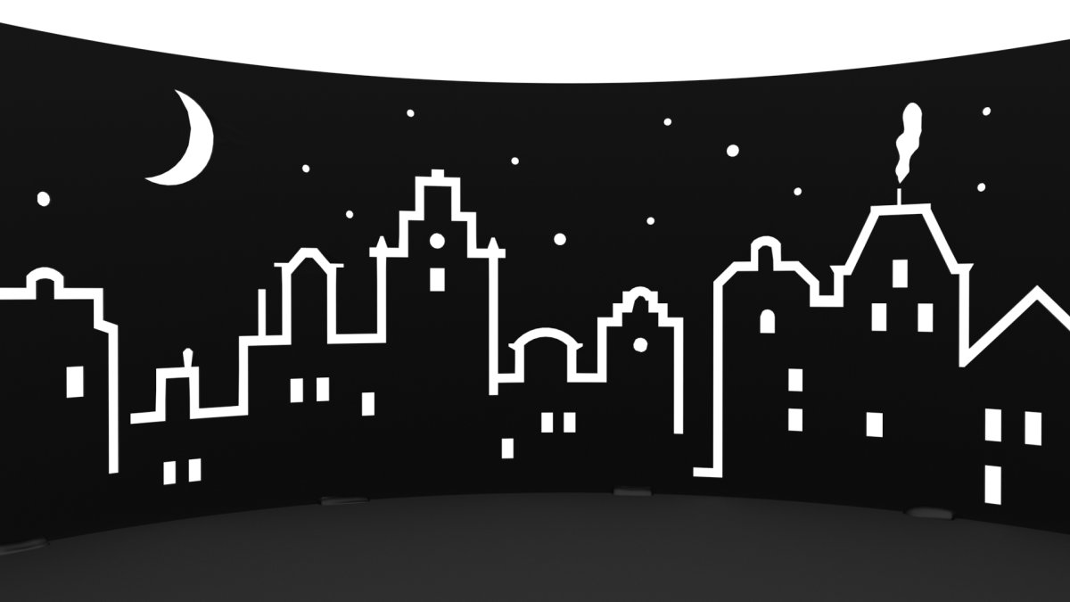 Вырезалки домики новогодние