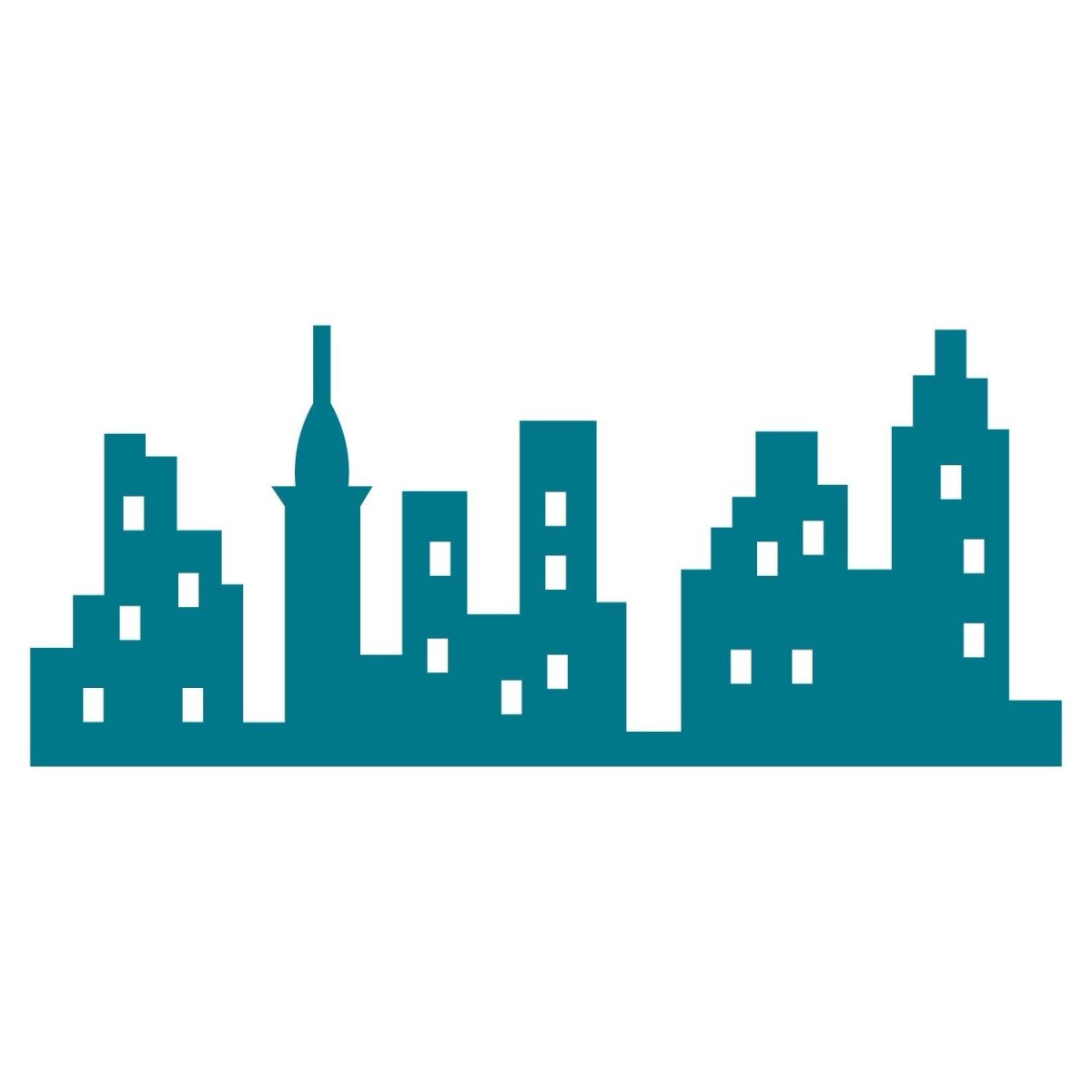 Трафарет город для торта