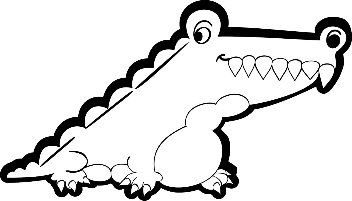 Крокодил контур