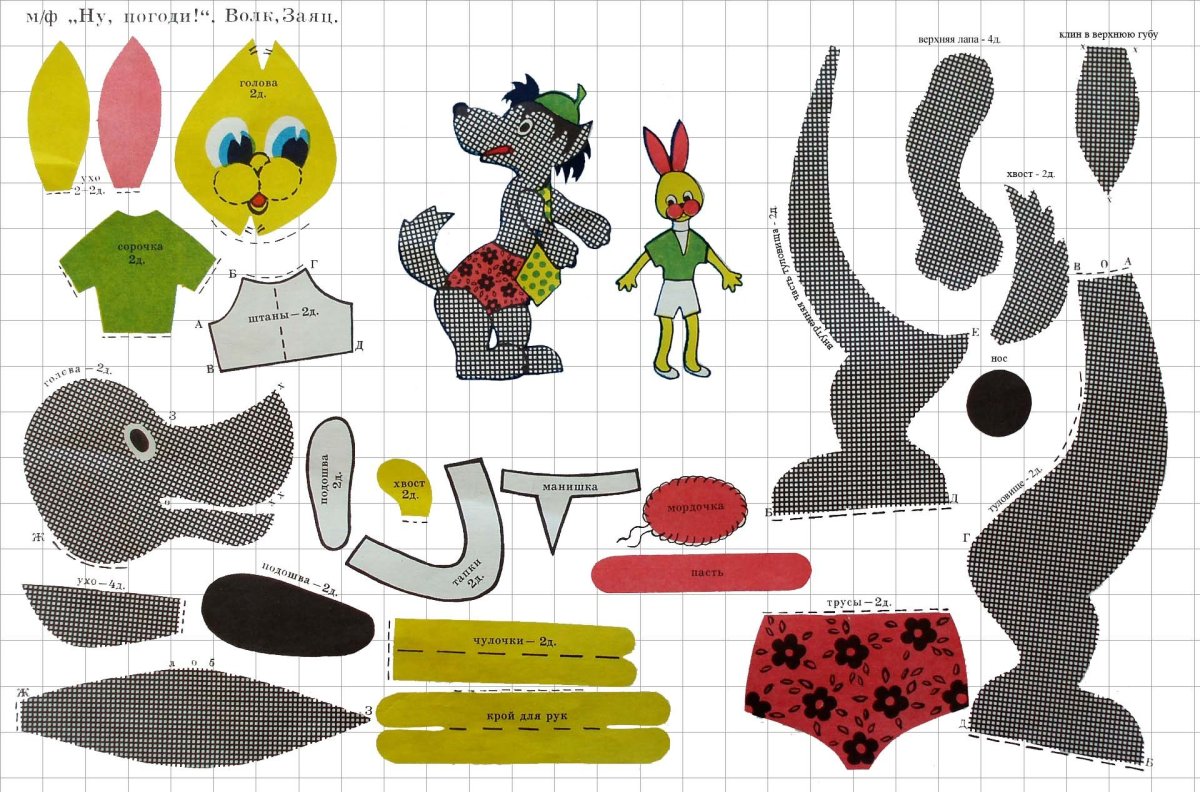 Лекало мягкой игрушки волк