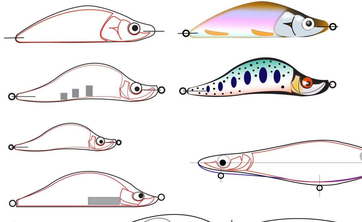 Блесна трафарет