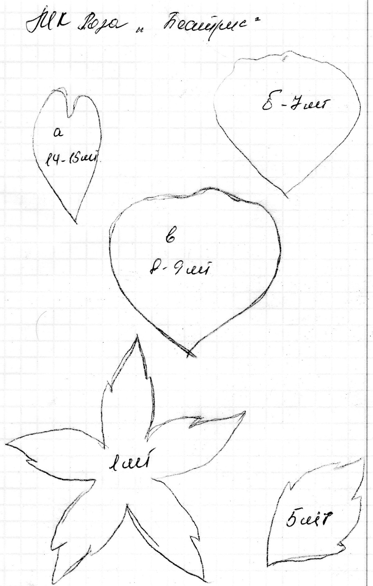 Цветочки для вырезания из бумаги