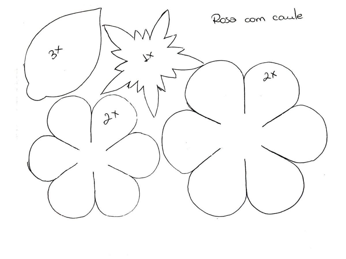 Рождественский цветок пуансетия трафарет