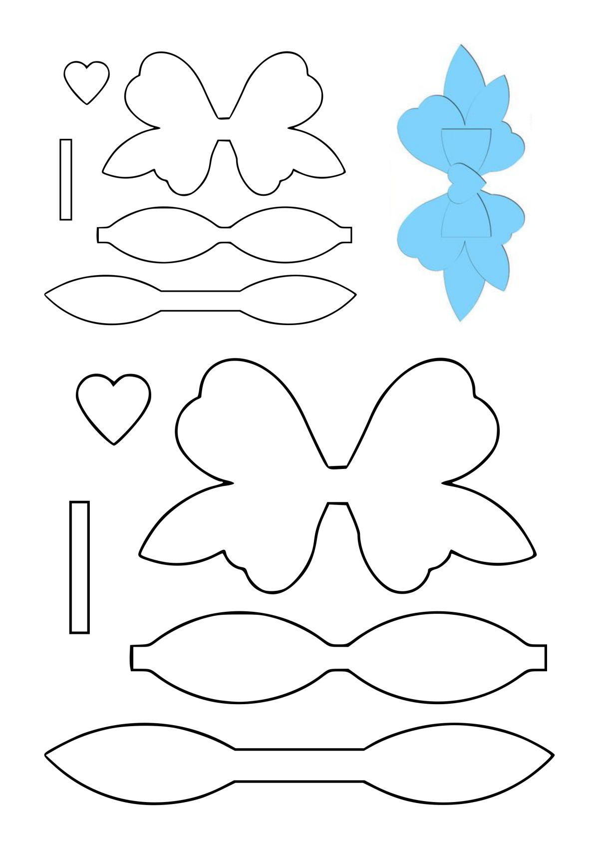 Трафарет для спиральной розы