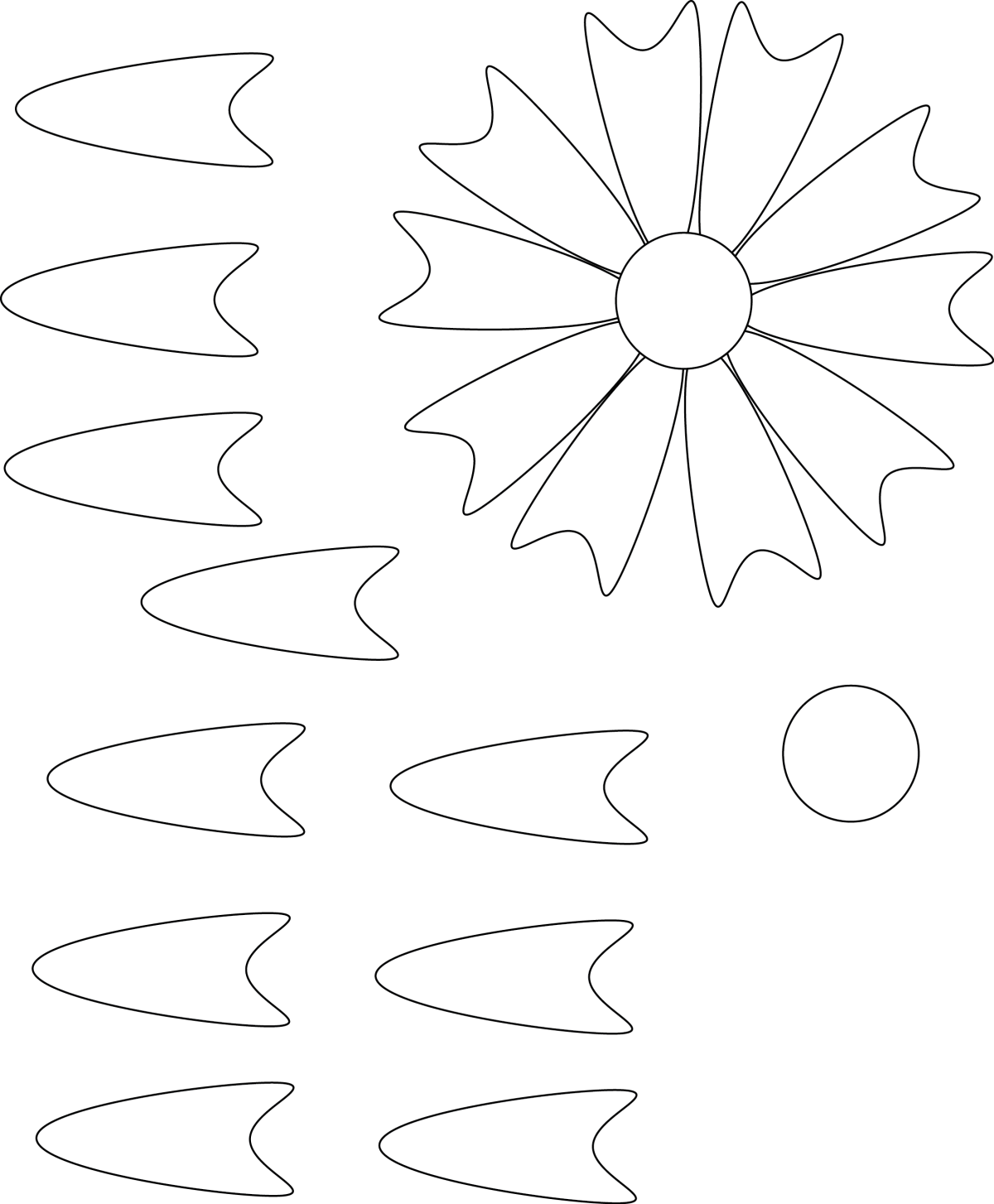 Лепесток каллы трафарет