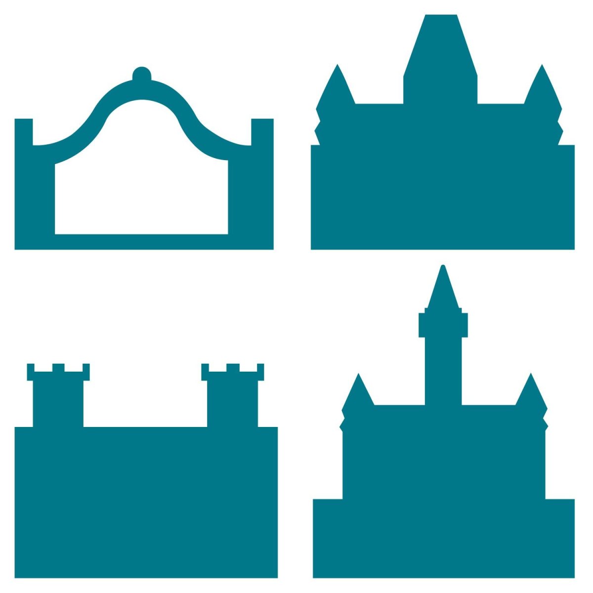 Замок Скрапбукинг шаблон