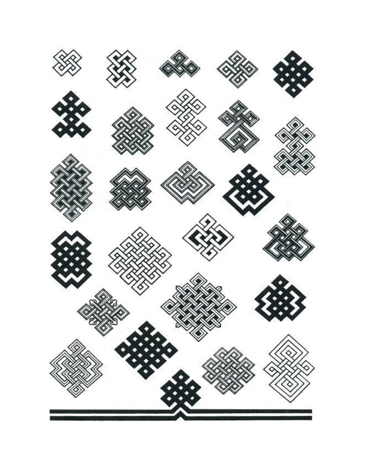 Бурятский молоточный орнамент