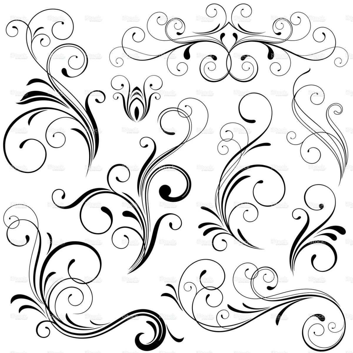 Орнамент из завитков