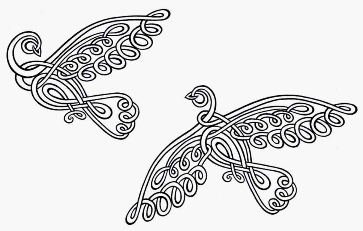 Трафареты птиц для джутовой филиграни