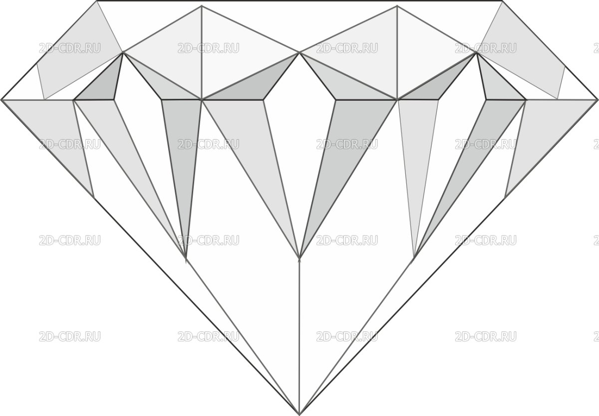 Алмаз карандашом на бумаге
