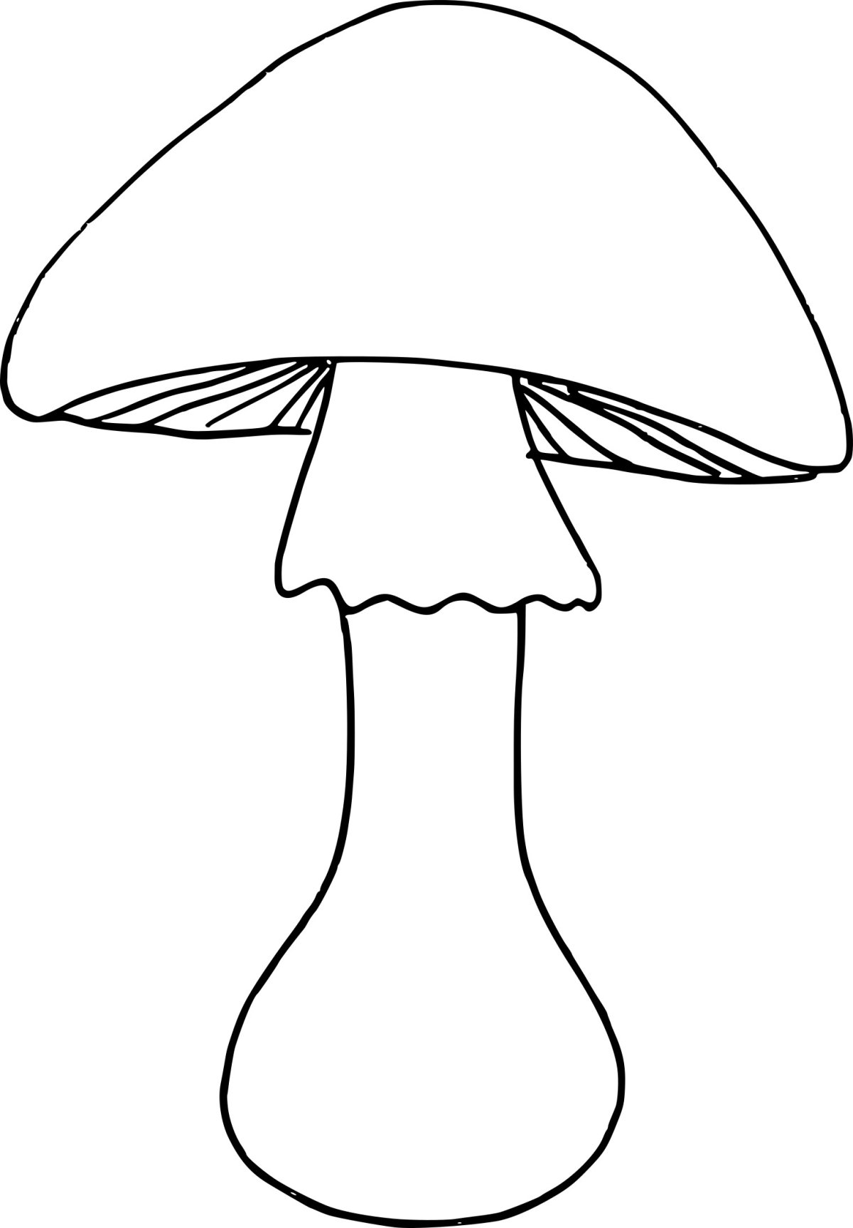 Гриб вектор контур