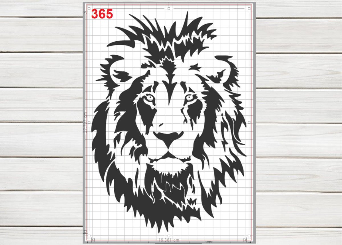 Трафарет Льва для торта