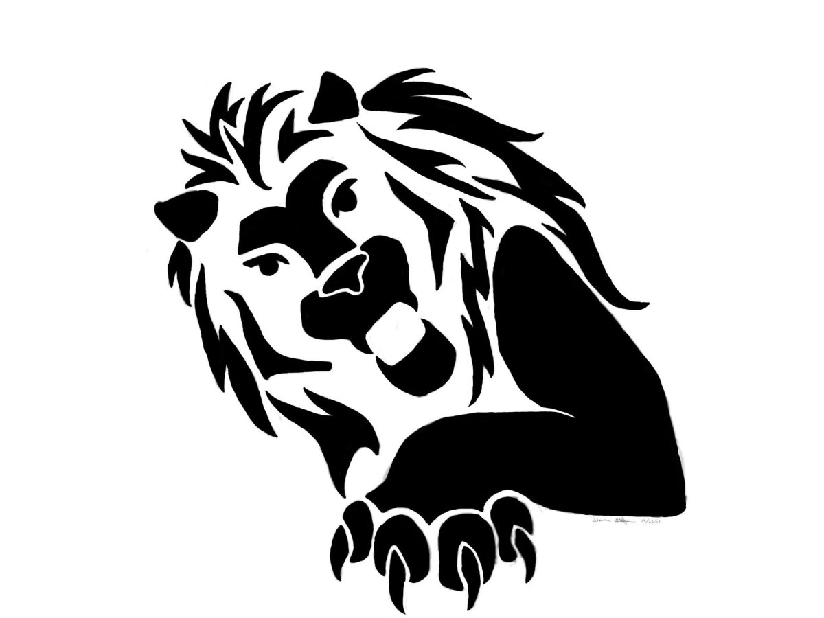 Трафарет Льва для торта