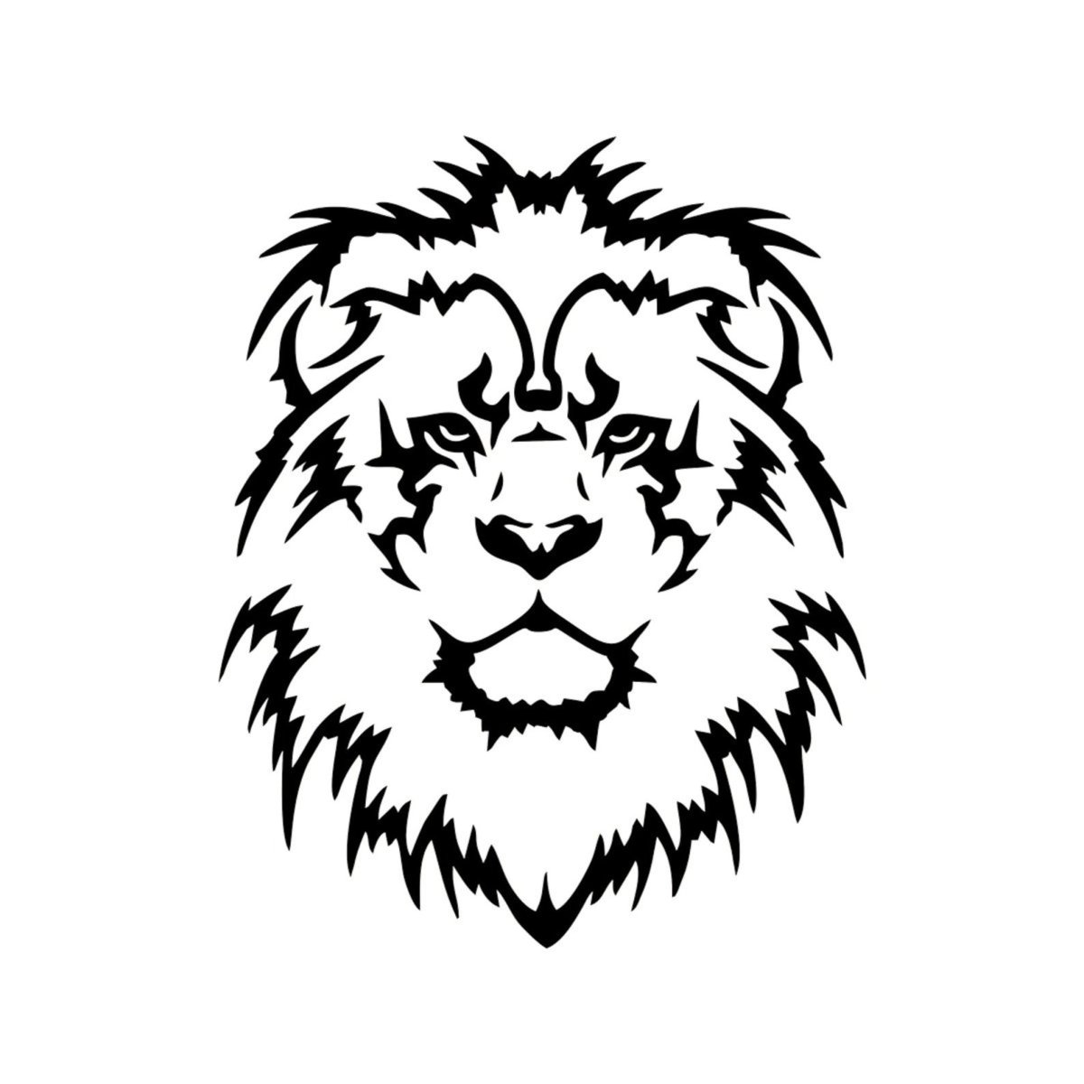 Тату трайбл знак зодиака Лев