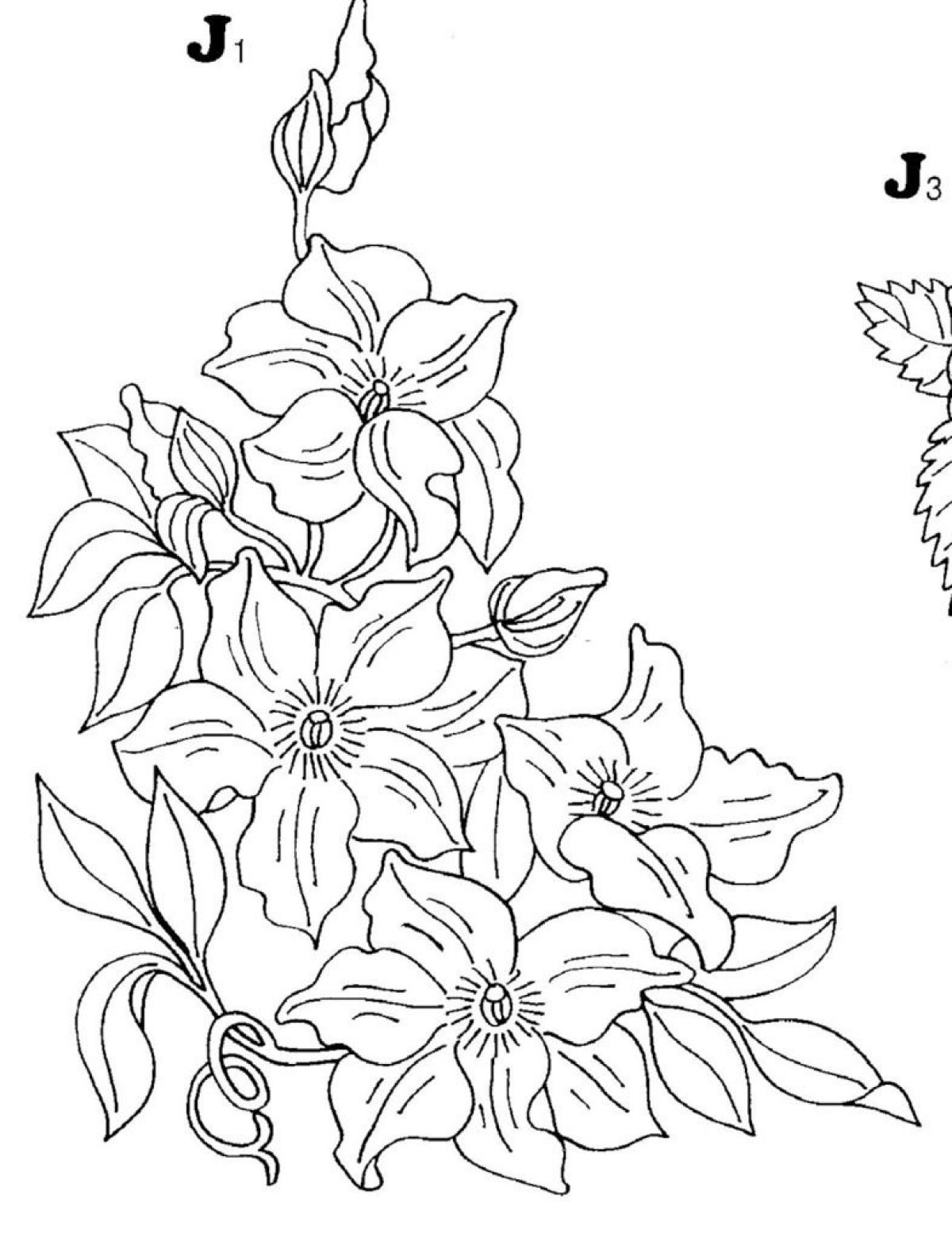 Трафареты для витража цветы