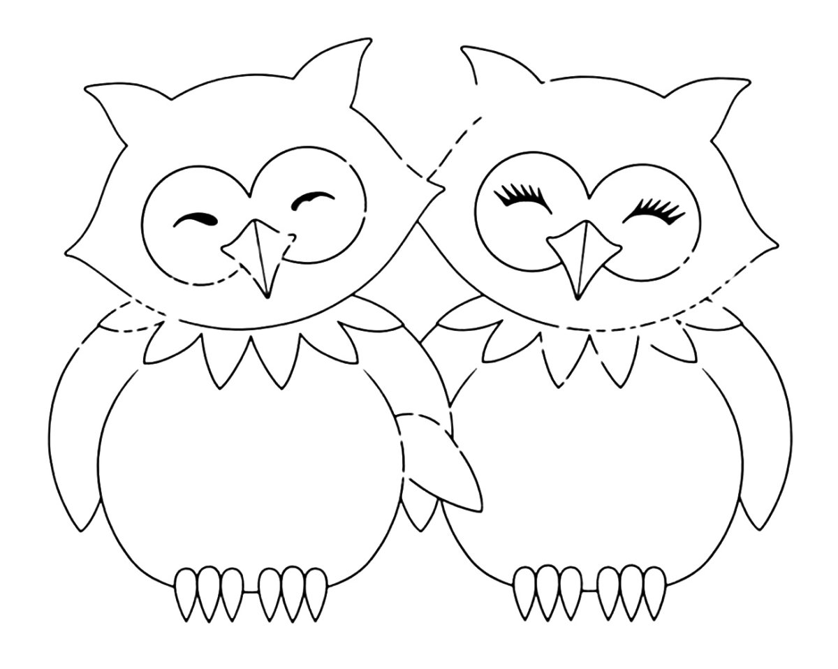 Трафарет Совушки