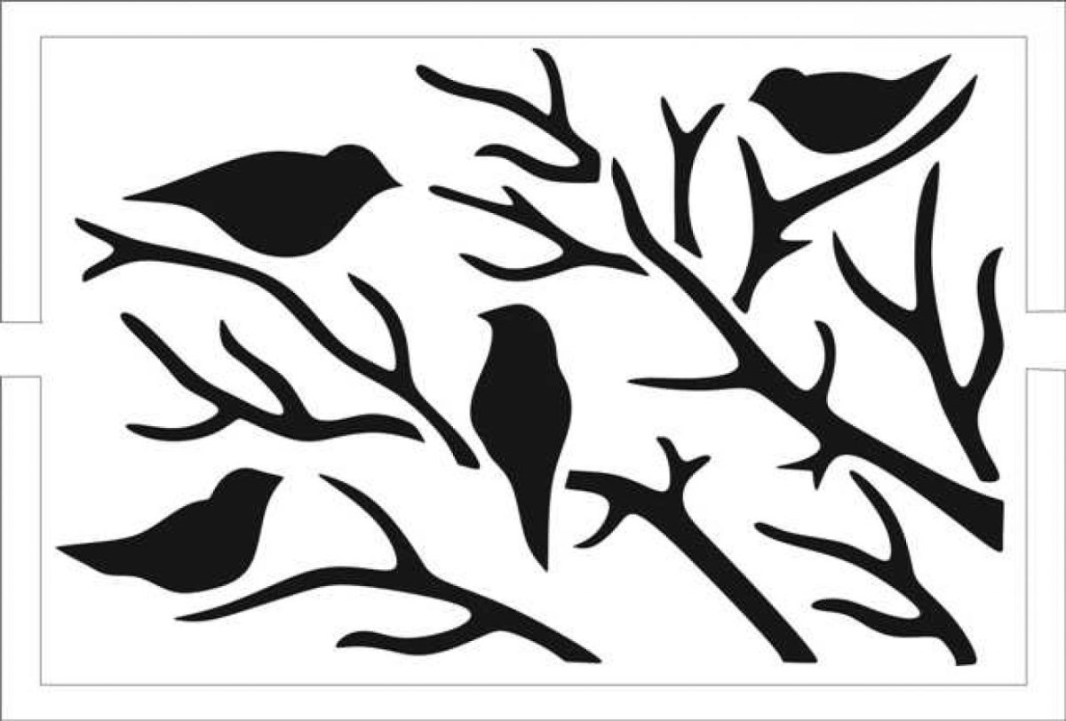 Трафарет ветка