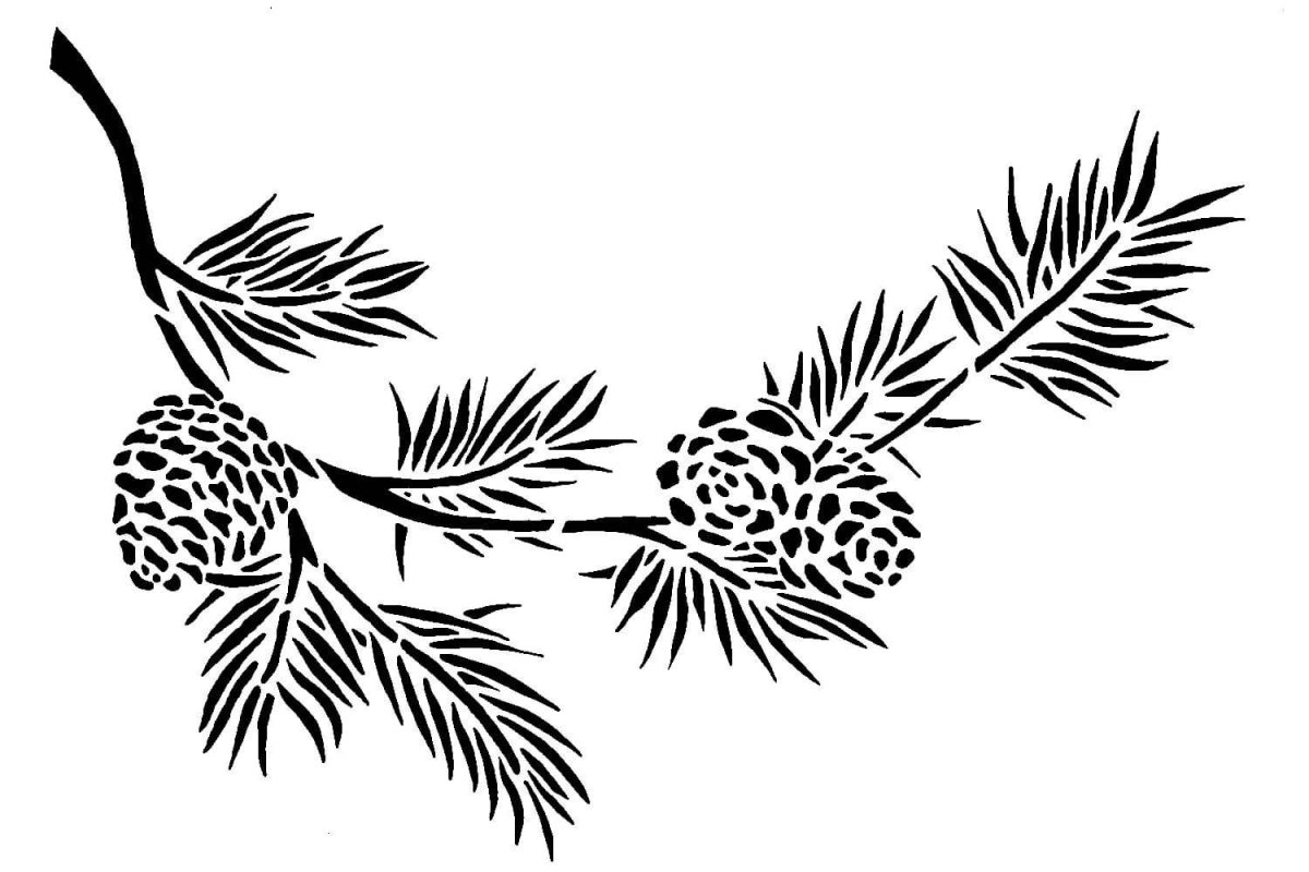 Трафареты для декора листья