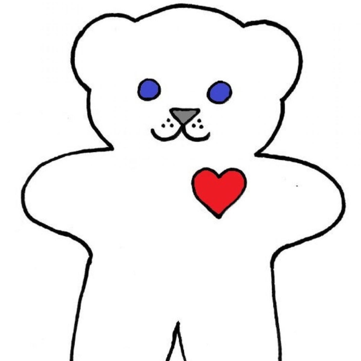 Мишка силуэт