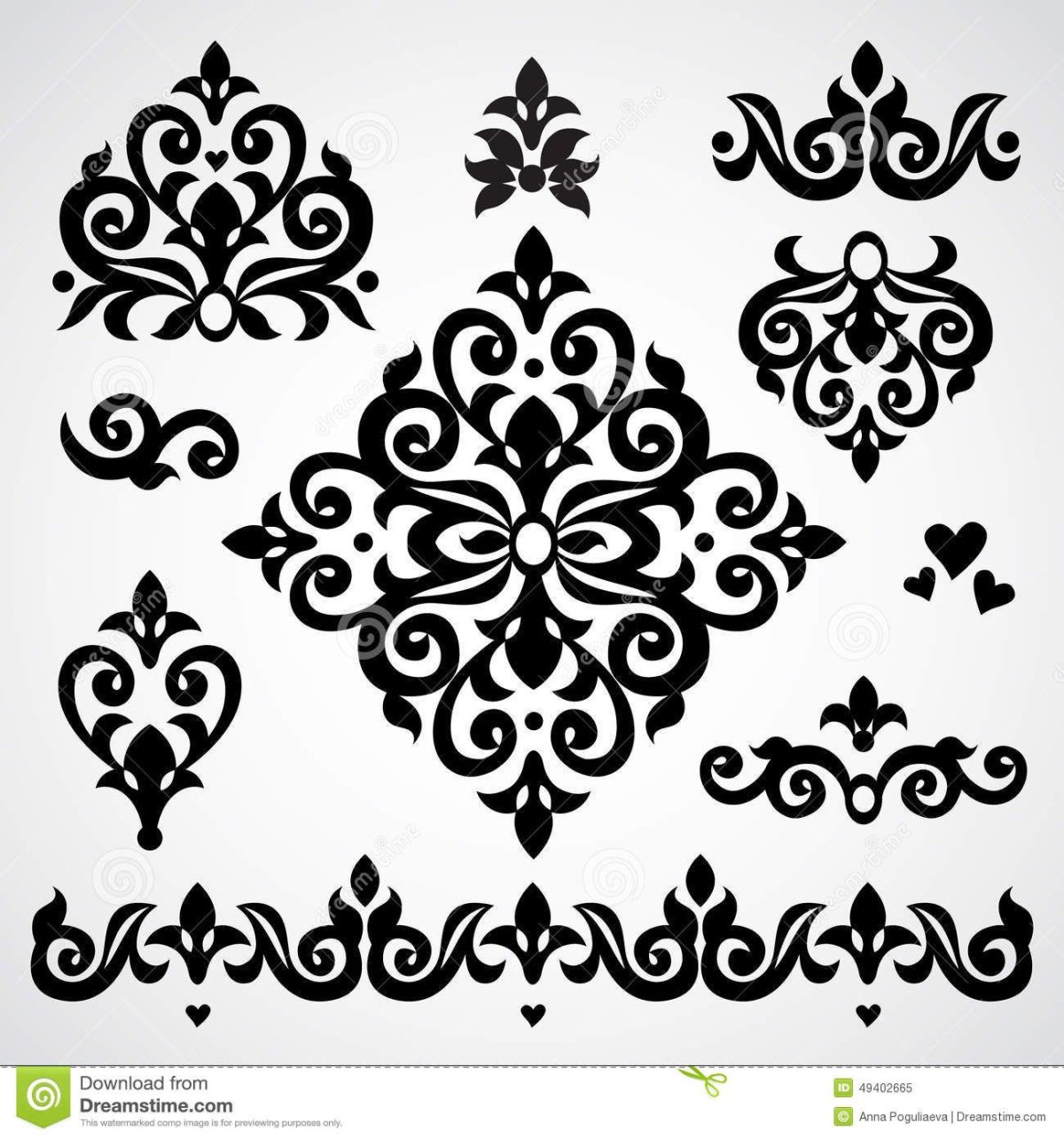 Узор для вензеля в Восточном стиле