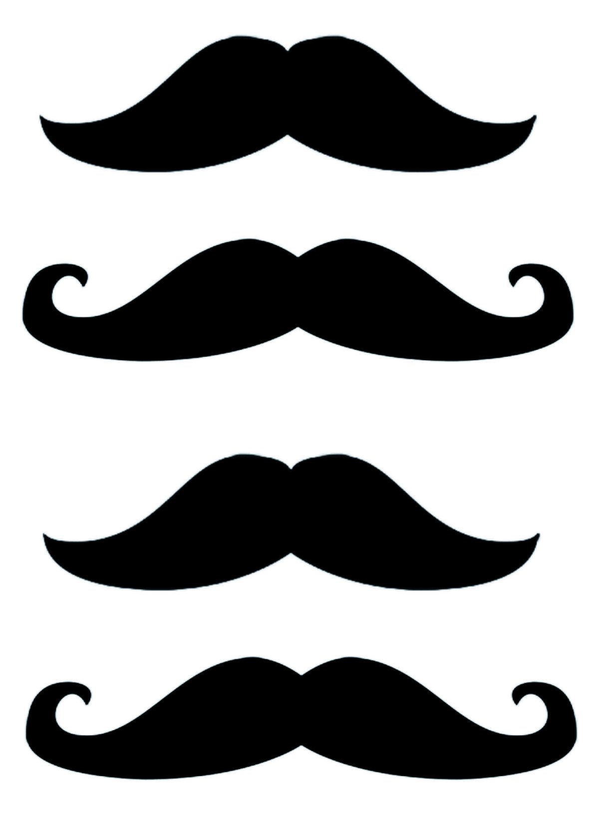 Трафарет усов для детей