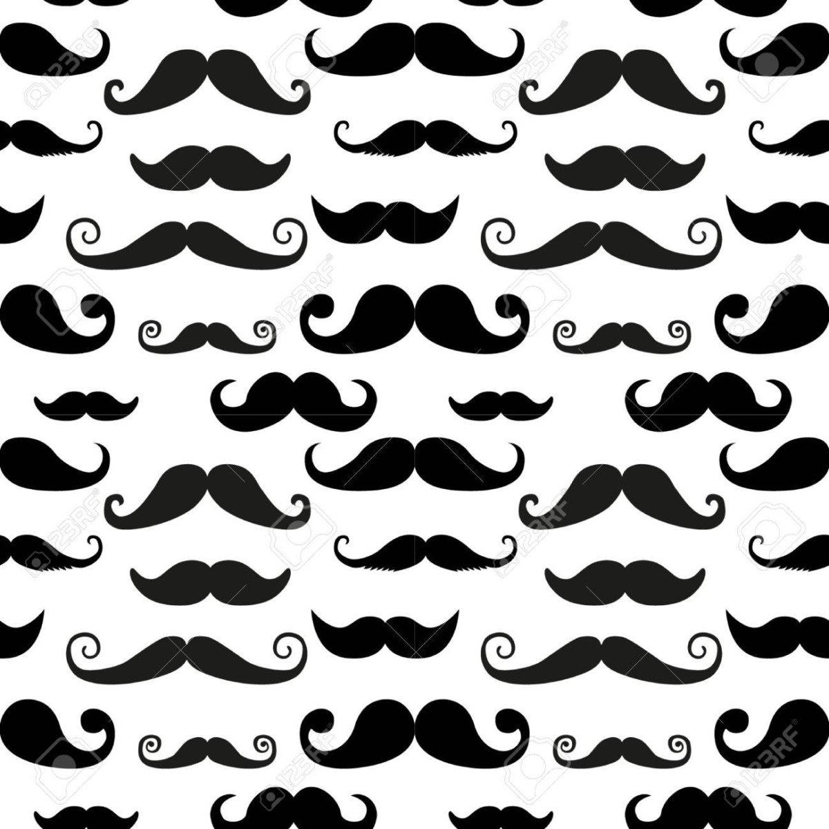 Усы черно белые