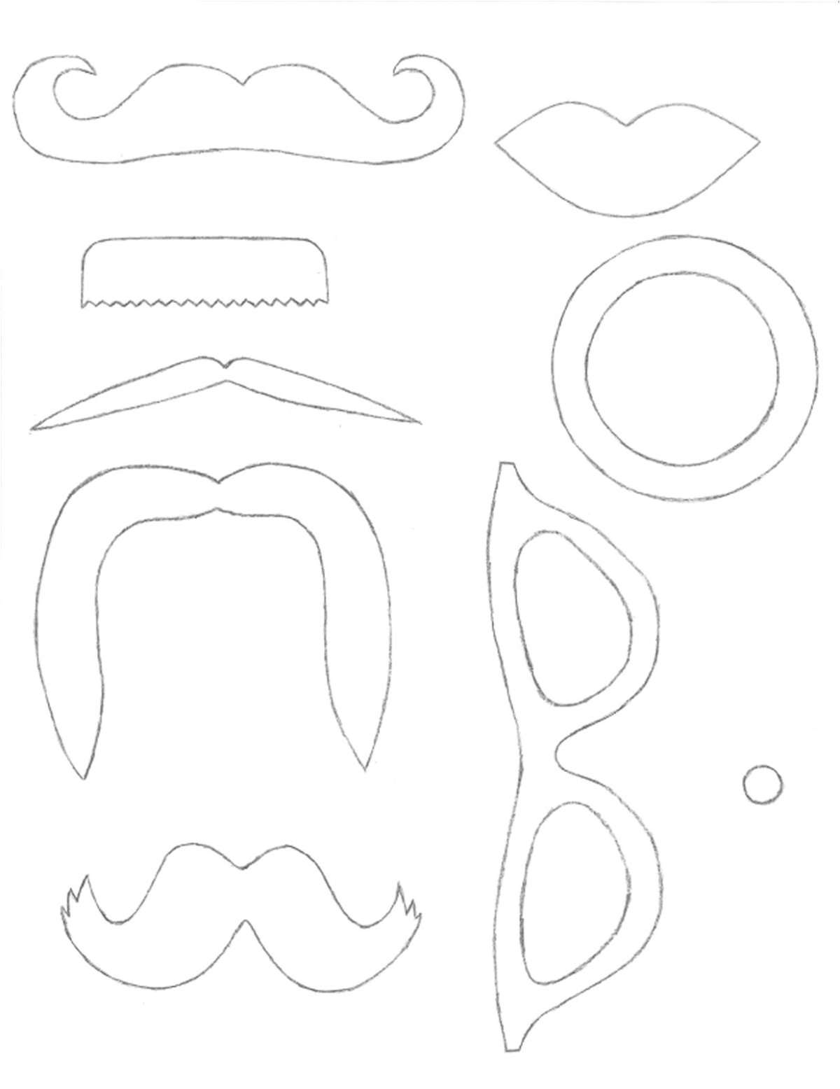 Трафареты губ на палочке