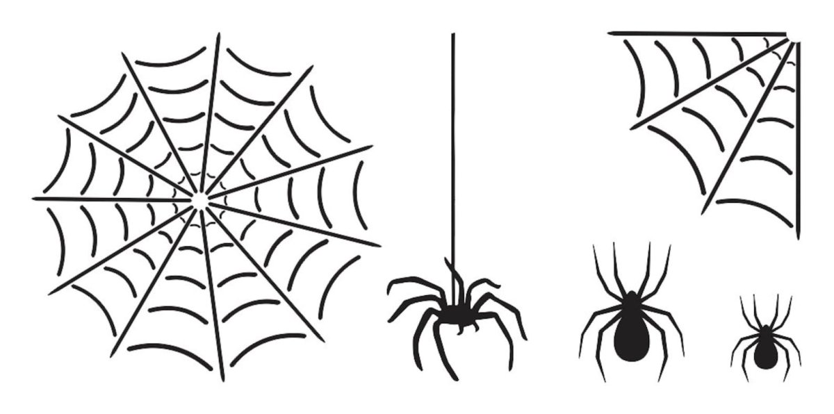 Паук трафарет