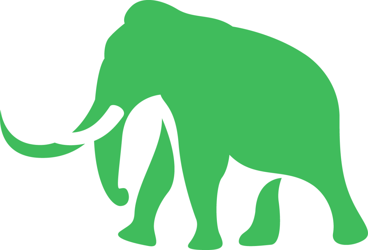 Мамонт трафарет