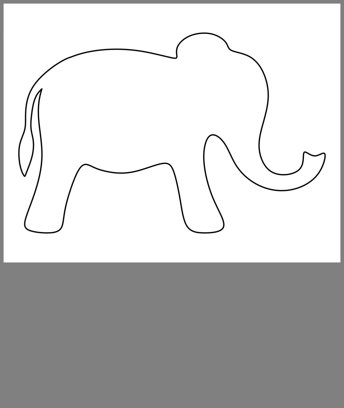Слон контур
