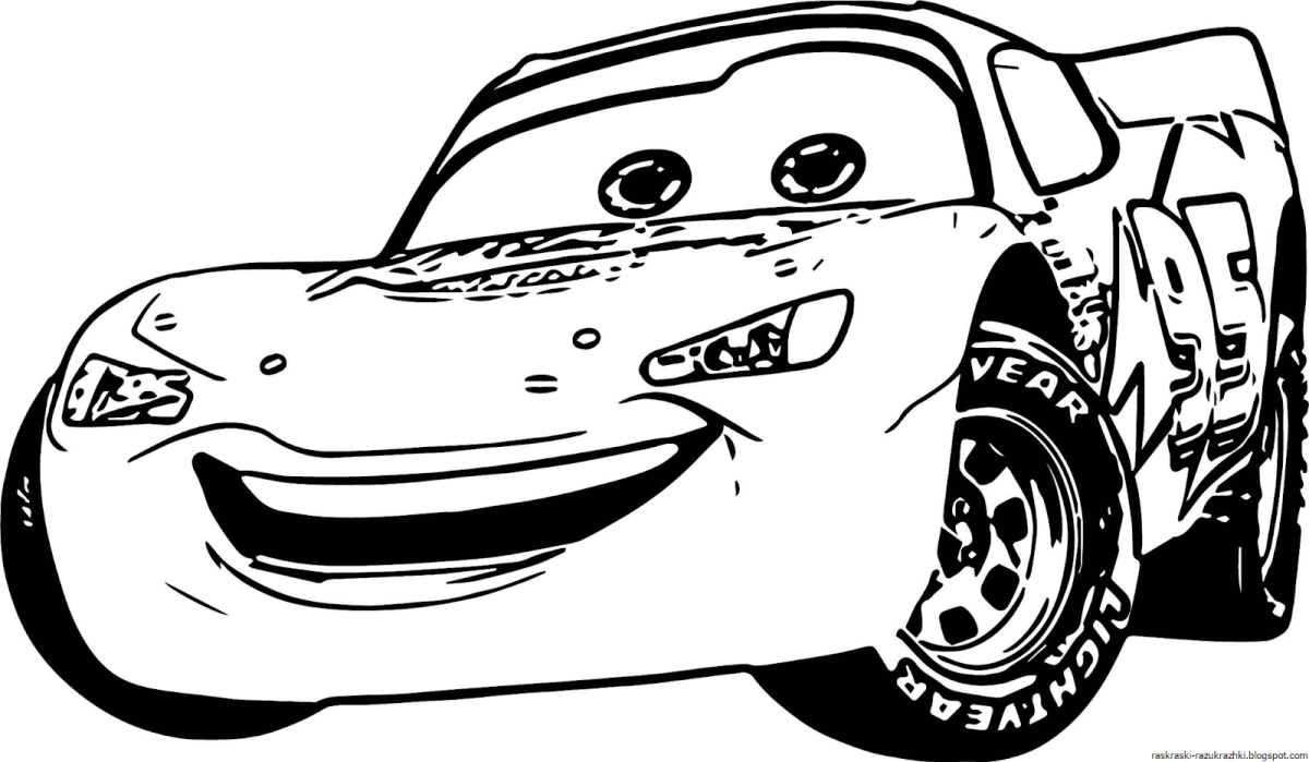 Молния Маккуин раскраска