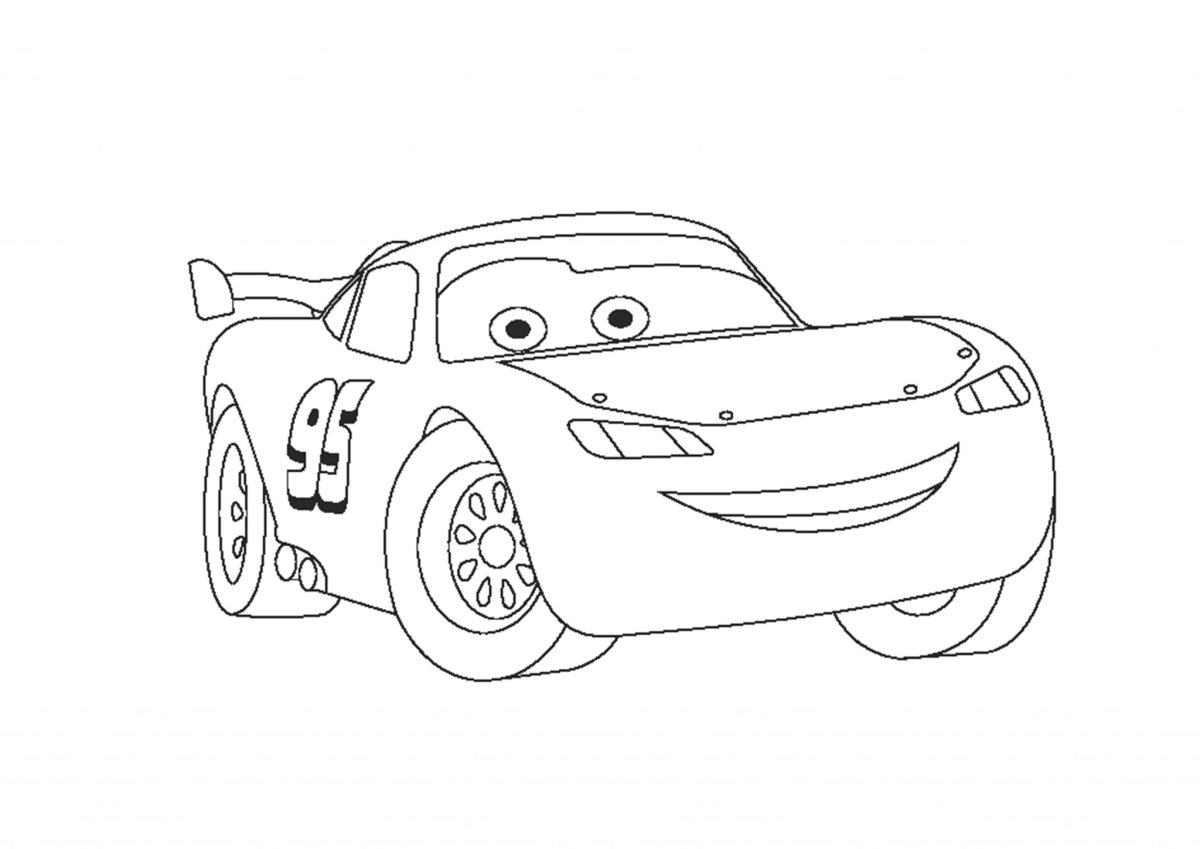 Молния Маккуин раскраска для детей