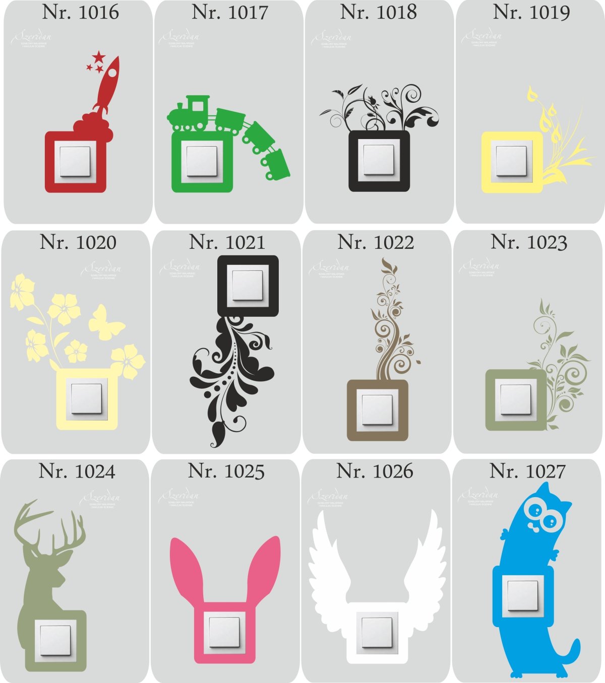 Наклейки под выключатели на стену