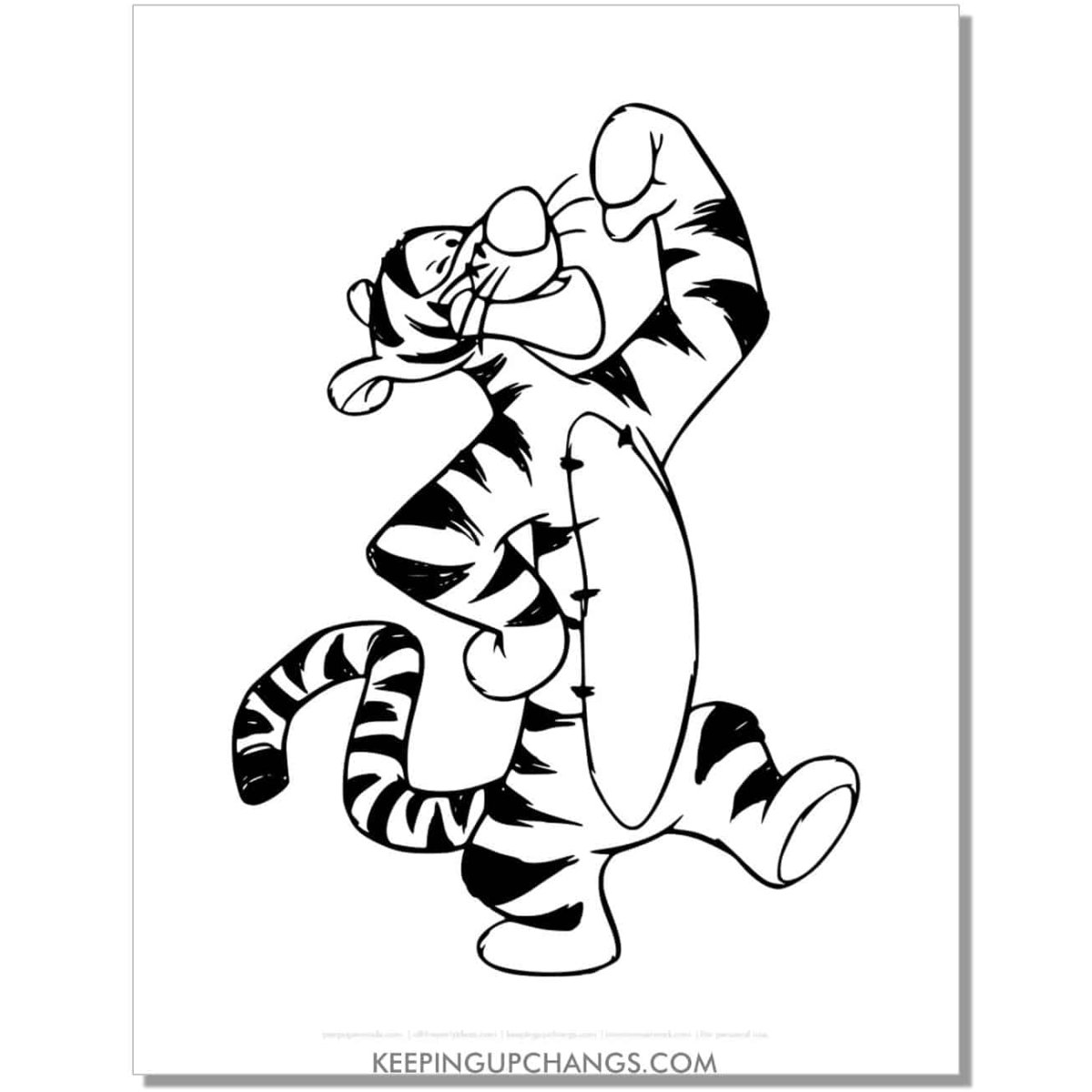 Тигра Винни пух раскраска