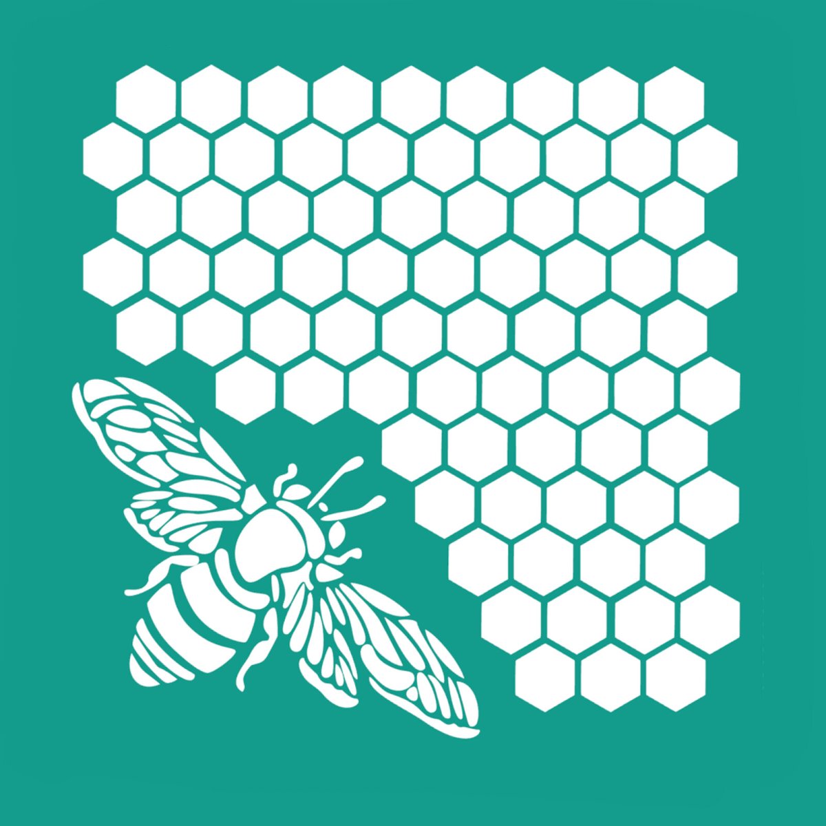 Трафарет соты для лодки