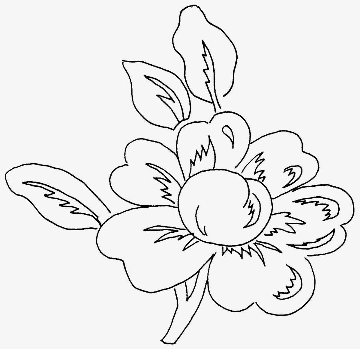 Цветок Гжель раскраска