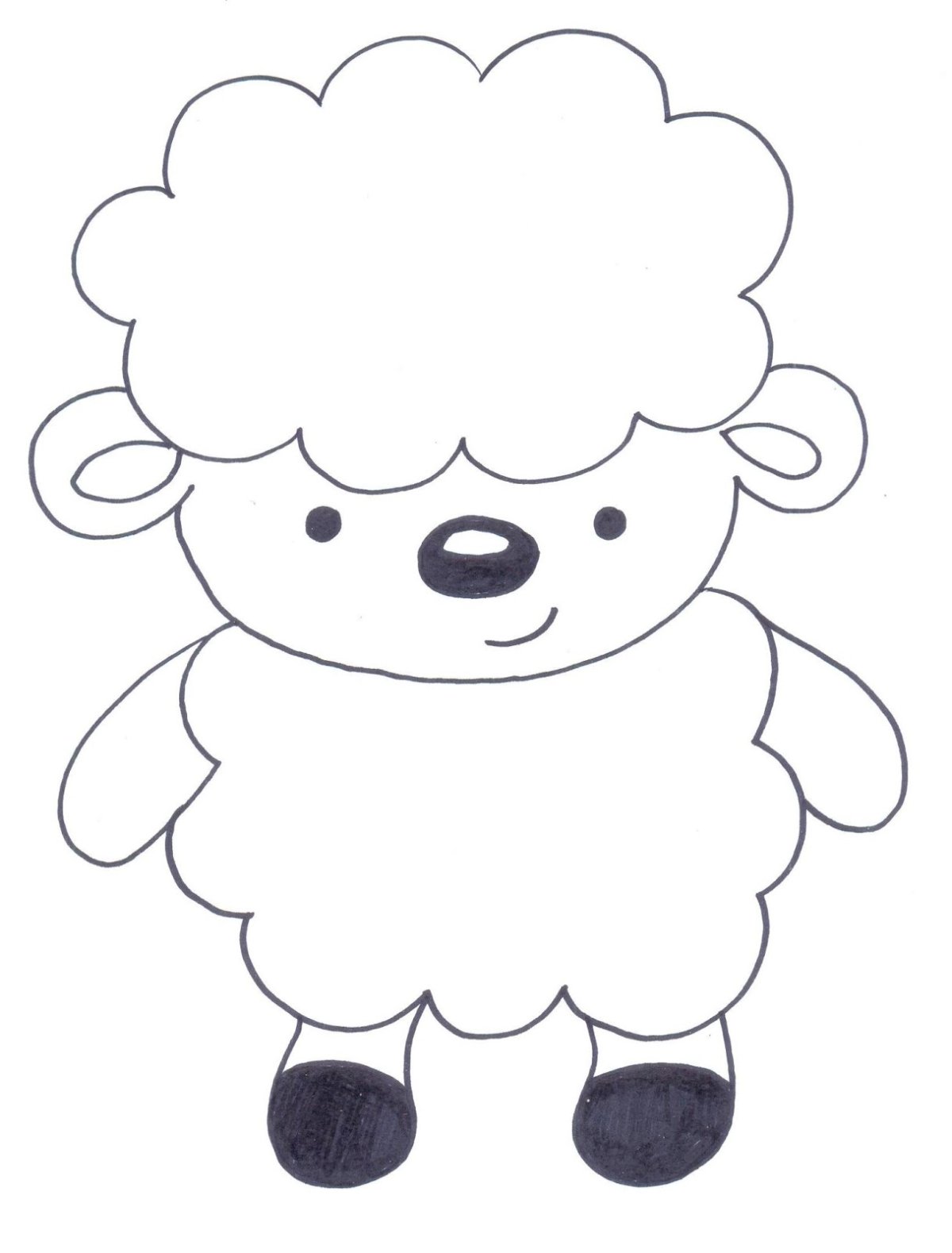 Аппликация Овечка