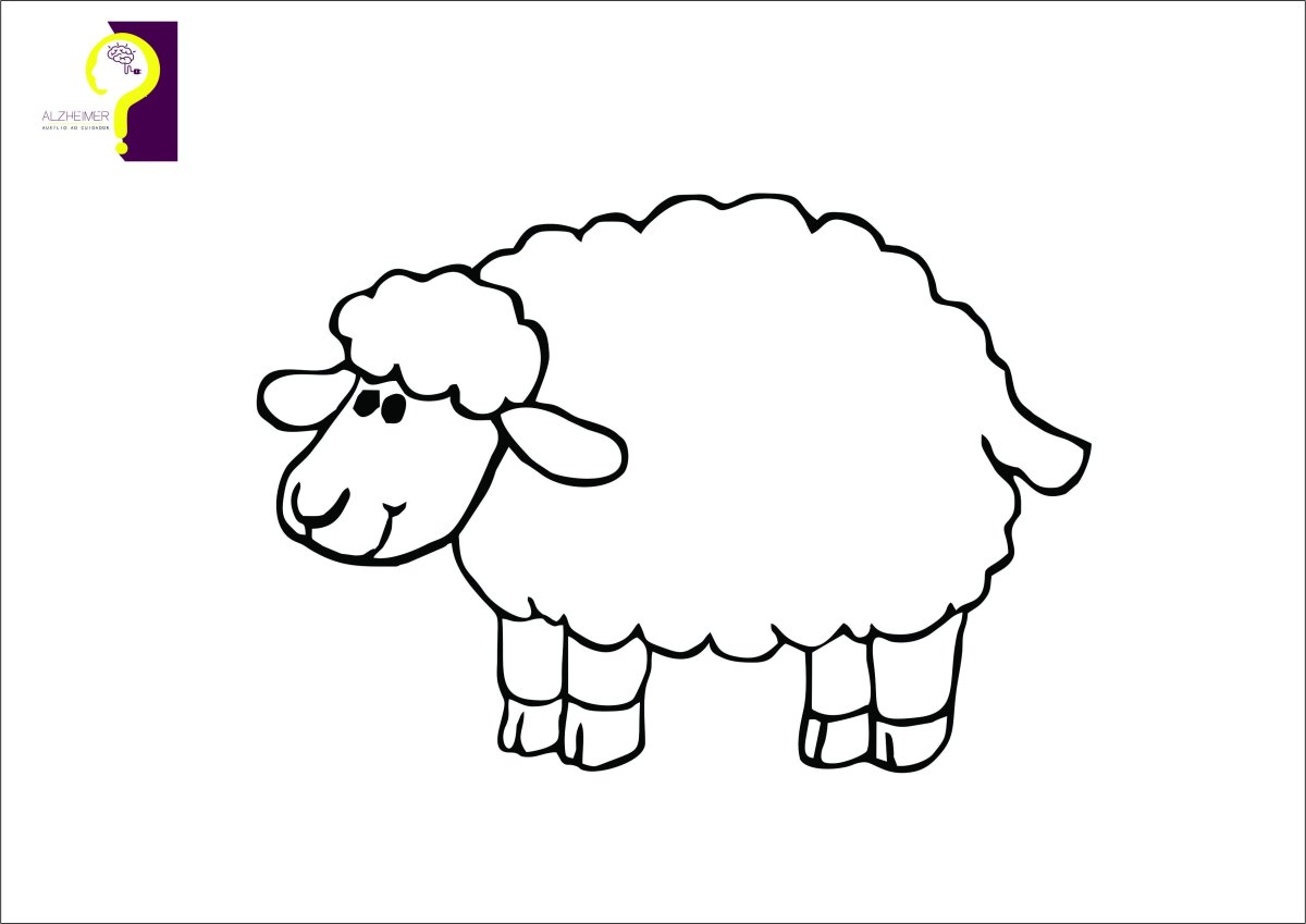 Силуэт овечки для детей