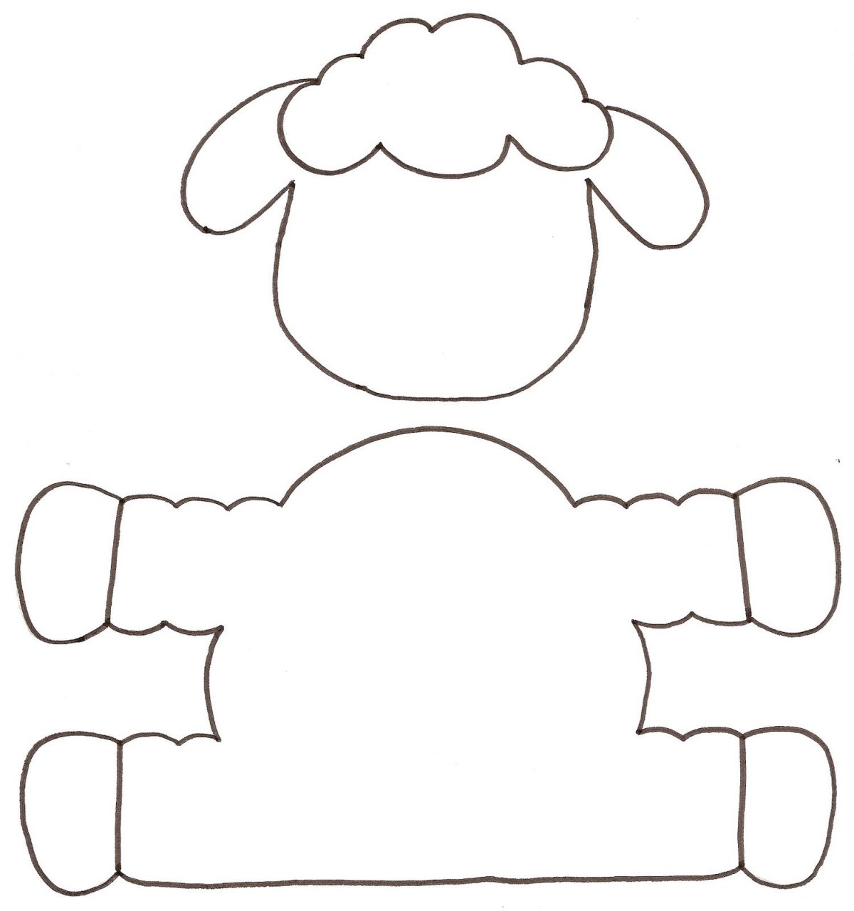 Овечка из бумаги шаблоны для вырезания